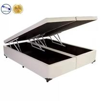 Base Box Baú Queen em Suede 46x198X158