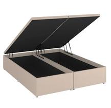 Base Box Baú Queen Ortobom material sintético Bege 158x198x39 Base Box Baú Queen Ortobom material sintético Bege 158x198x39