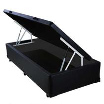Base Box Baú Solteirão Belos Sonhos Sintético Preto 41x96x203 Base Box Baú Solteirão Belos Sonhos Sintético Preto 41x96x203