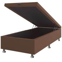 Base Box Baú Solteirão material sintético 40x108x188 Framar Cor Marrom
