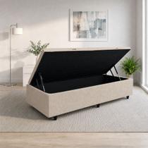 Base Box Bau Solteiro 88cm Linho Premium Damulti Base Box Bau Solteiro 88cm Linho Premium Damulti