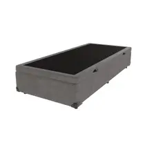 Base Box Baú Solteiro Cinza de Madeira 88cm KazaMix Base Box Baú Solteiro Cinza de Madeira 88cm KazaMix