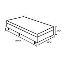 Base Box Baú Solteiro Crisle Sintético Preto 43x88x188