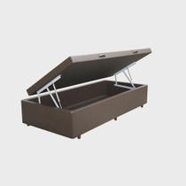 Base Box Baú Solteiro Magazine JTA Co. Sintético Marrom - 42x78x188