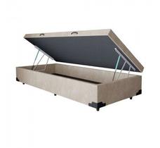 Base Box Baú Solteiro Sintético Bege - 39x88x188
