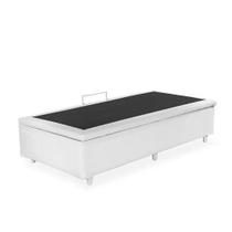 Base Box Baú Solteiro Sintético Branca - 39x88x188