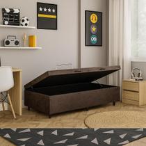 Base Box Baú Solteiro Suede Base Box Baú Solteiro Suede