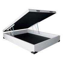 Base Box Baú Universal material sintético Casal 36x138x188 Branca