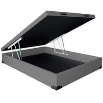 Base Box Baú Universal material sintético Casal 36x138x188 Cor Cinza