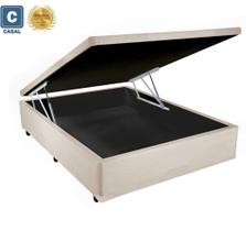 Base Box Baú Viúva Belos Sonhos Sintético Bege 41x128x188