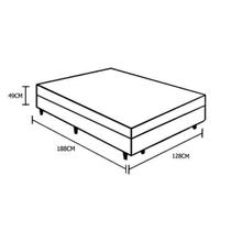 Base Box Baú Viúva Belos Sonhos Sintético Branco 49x128x188