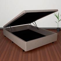 Base Box Baú Viúva em Linho 120x203x42cm