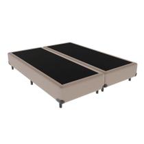 Base Box Bege Queen 158cm Madeira Kazamix Base Box Bege Queen 158cm Madeira Kazamix