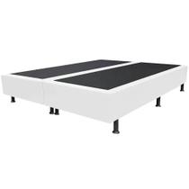 Base Box Bipartida Casal Universal em material sintético 37x188x138 Cor Branco