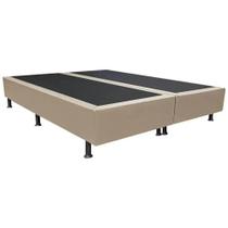 Base Box Bipartida Universal Queen em material sintético 37x198x158 Cor Bege