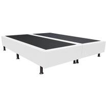 Base Box Bipartida Universal Queen em material sintético 37x198x158 Cor Branco