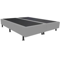 Base Box Bipartida Universal Queen em material sintético 37x198x158 Cor Cinza