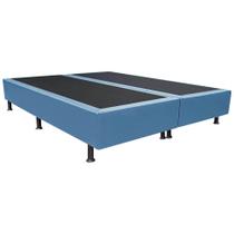 Base Box Bipartida Universal Queen em Suede 37x198x158 Cor Azul