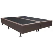 Base Box Bipartida Universal Queen em Suede 37x198x158 Cor Marrom