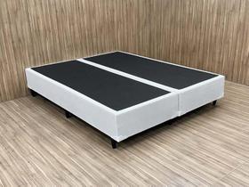 Base Box Bipartido King material sintético Linhão Palha 37X192X203 AN