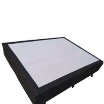 Base Box Blindado Casal AColchoes Suede Bege 40x138x188