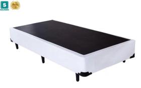 Base Box Blindado Solteiro AColchoes Sintético Branco 40x88x188