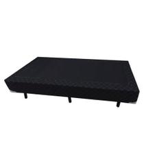 Base Box Blindado Solteiro AColchoes Sintético Cinza 40x78x188