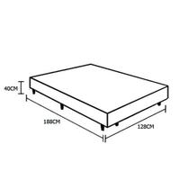 Base Box Blindado Viúva AColchoes Sintético Branco 40x128x188
