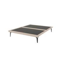 Base Box Cama Japonesa Toquio Casal Linho Bege