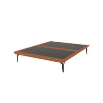 Base Box Cama Japonesa Toquio Casal Linho Telha - Luxo Estofados