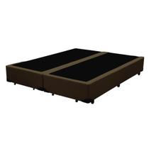 Base Box Cama Queen Madeira Resistente Marrom