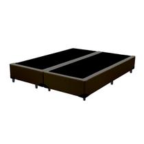 Base Box Cama Queen Madeira Resistente Marrom