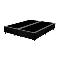 Base Box Cama Queen Madeira Resistente Preto