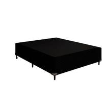 Base Box casal 1,38x188 Suede Preto