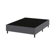 Base Box Casal 138x188 Umaflex Flávia Cinza Madeira Eucalipto