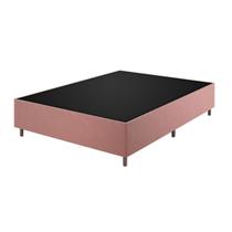 Base Box Casal 37cm x 188cm x 138cm Treviso Liso Rosa/Turkey Rose Viero