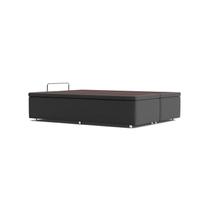 Base Box Casal 39x138x188cm com Baú Ortobom Cinza