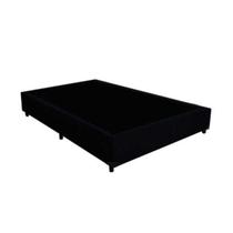 Base Box Casal Belos Sonhos Suede Preto 40x138x188 Base Box Casal Belos Sonhos Suede Preto 40x138x188