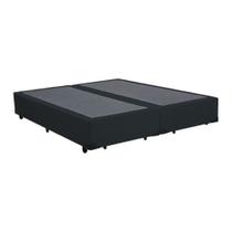 Base Box Casal Bipartido 1.38 Box Suede Preto