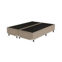 Base Box Casal Bipartido Bege 138x188x30 Base Box Casal Bipartido Bege 138x188x30