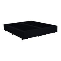 Base Box Casal Bipartido Preto - 138x188x40