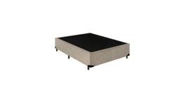 Base Box Casal Blindado Suede Bege