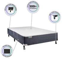 Base Box Casal Castor Silver Star Suede Cinza Matelassado 138x188 - Cama resistente até 150kg (cada lado) Base Box Casal Castor Silver Star Suede Cinza Matelassado 138x188 - Cama resistente até 150kg (cada lado)