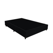 Base Box Casal Crisle Suede Preto 40x138x188