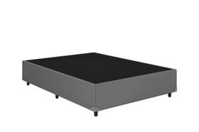Base Box Casal material sintético Cinza 138x188