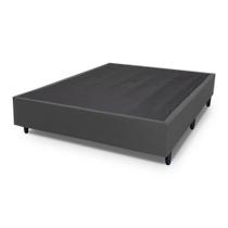 Base Box Casal Prince Sued 1,38x1,87x0,32 Cinza
