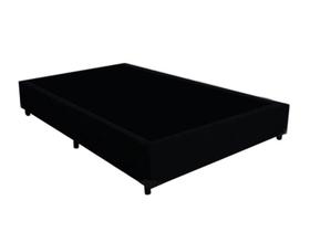Base box casal simples - preto suede bio star/molejo