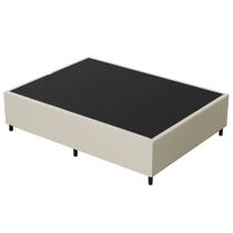 Base Box Casal Sintético Bege 38x138x188 Base Box Casal Sintético Bege 38x138x188