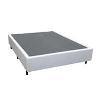 Base Box Casal Sintético Branca - 42x138x188:Branco