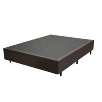 Base Box Casal Sintético Marrom - 42x138x188